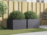 Planters 2 pcs Anthracite 49x47x46 cm Steel 841564