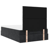 Ottoman Bed with Mattresses Black 120x200cm Velvet 3313465