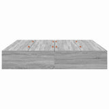 Storage Bed Frame Grey Sonoma 200 x 200 cm Engineered Wood 3335362