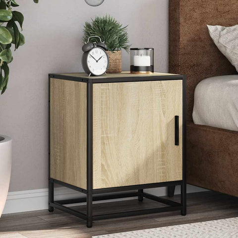 ZNTS Bedside Cabinets 2 pcs Sonoma Oak 40x31x50 cm Engineered Wood and Metal 848712