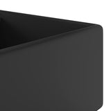 146953 Luxury Basin Overflow Square Matt Black 41x41 cm Ceramic