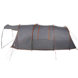 Tunnel Tent 4-Person Grey and Orange 740 x 370 x 220 cm 42004037
