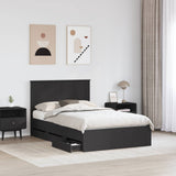 Bed Frame with Drawer Black 120 x 190 cm Engineer Wood 3409476