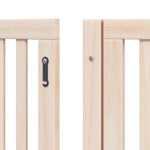 Dog Gate with Door Foldable 6 Panels 480 cm Poplar Wood 3155665