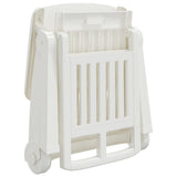 Folding Sun Lounger White Polypropylene 160 x 71 x 101 cm 364696