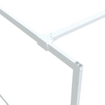 Walk-in Shower Wall White 140x195 cm Clear ESG Glass 152144