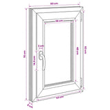 Basement Window RISOR 60 x 70 cm PVC and Glass 42047872