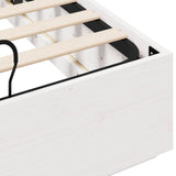 Ottoman Bed Frame White 150 x 200 cm Solid Pine Wood 3418754