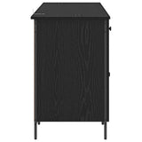 Computer Desk Black Oak 131 x 48 x 75 cm Engineered Wood 882834