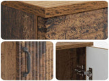 Desk with Shelf Old Wood 142.5 x 50 x 75 cm Engineered Wood 3414610