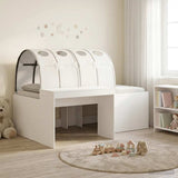 Bed with Tunnel 3 pcs Artisian Oak and White Engineered Wood 3423659