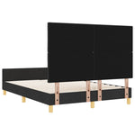 ZNTS Bed Frame Black 160x200 cm Fabric 3344818