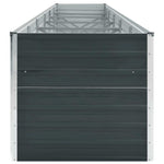 Garden Raised Bed Galvanised Steel 480x80x77 cm Anthracite 47071