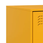 ZNTS Bedside Cabinets 2 pcs Mustard Yellow 34.5x39x62 cm Steel 841782