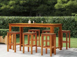 Garden Bar Set Wooden Brown Solid Acacia wood Standard Footrest 3116022