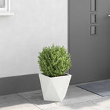 Planter White 30 x 30 x 30 cm Steel 883810