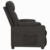 Recliner Chair Black Fabric 339084