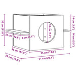ZNTS Cat House White 51x35x30 cm Solid Wood Pine 859305