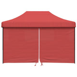 ZNTS Foldable Party Tent Pop-Up with 4 Sidewalls Burgundy 4005027