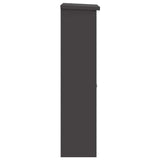 Parcel Drop Box with Storage Black 44.5 x 29 x 110.5 cm Steel 874926