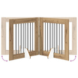 Dog Gate with Stands 4 pcs Artisan Oak 80 x 80 cm 892084