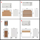 Kitchen Cabinet Set White Engineered wood, Glass Large 3067665