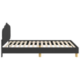 Children's Bed Frame with Headboard Black 80 x 200 cm Fabric 42011051