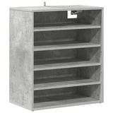 Shoe Cabinet Concrete Grey 60x35x70 cm Engineered Wood 808940