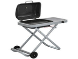Foldable Gas BBQ Grill with Side Table, Portable Gas Barbecue Grill with Thermometer, Grease Box, T3398P551670