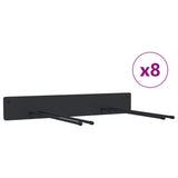 Garden Tool Storage Racks Wall Mounted 8 pcs Black Steel 3309655