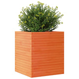 ZNTS Garden Planter Wax Brown 60x60x68.5 cm Solid Wood Pine 3282471