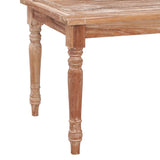 ZNTS Batavia Coffee Table 90x50x45 cm White Wash Solid Teak Wood 316036