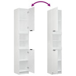 ZNTS 3 Piece Bathroom Cabinet Set White Engineered Wood 3115876