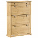 Shoe Cabinet Corona 99x32x138 cm Solid Wood Pine 4002788
