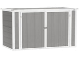 4.7 x 2.5FT Garden Shed, Double Bin Storage Shed with Lockable Doors, Outdoor Small Shed with T3398P315444