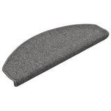 Stair Mats 15 pcs 65x24x4 cm Dark Grey Half Round Large 322369
