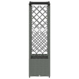 Raised Bed with Trellis and Roof Light Grey 164 x 40 x 142 cm 42032579