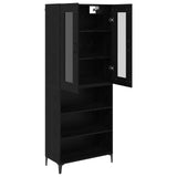 Highboard Black Oak 69.5 x 34 x 180 cm Engineered Wood 3416218