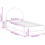 Toddler Bed Frame with Headboard Pink 70 x 140 cm Sheep Fabric 42011025