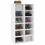 800396 Shoe Rack White 54x34x100,5 cm Engineered Wood