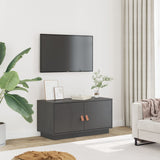 TV Cabinet Grey 80x34x40 cm Solid Wood Pine 818232