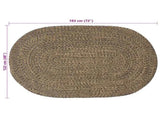 Area Rugs Black 122 x 183 cm Jute 42010655