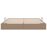 Storage Bed with Mattress Cappucino 180 x 200 cm Faux leather 3369960