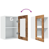 Hanging Glass Cabinet Lyon Old Wood 40x31x60 cm Engineered Wood 856098