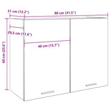 Hanging Cabinet Lyon Artisan Oak 80x31x60 cm Engineered Wood 856111