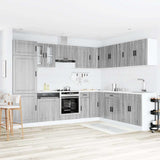 14 Piece Kitchen Cabinet Set "Porto" Grey Sonoma Engineered Wood 3314997