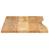 Desk Top with Curve 110x60x2.5 cm Solid Wood Rough Mango 370202