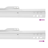 Drawer Slide 87 pcs White Steel 864649