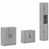 3 Piece Bathroom Cabinet Set UTRECHT Grey Sonoma 3417492