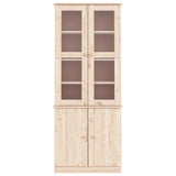 Glass Display Cabinet ALTA 77x35x186.5 cm Solid Wood Pine 353949